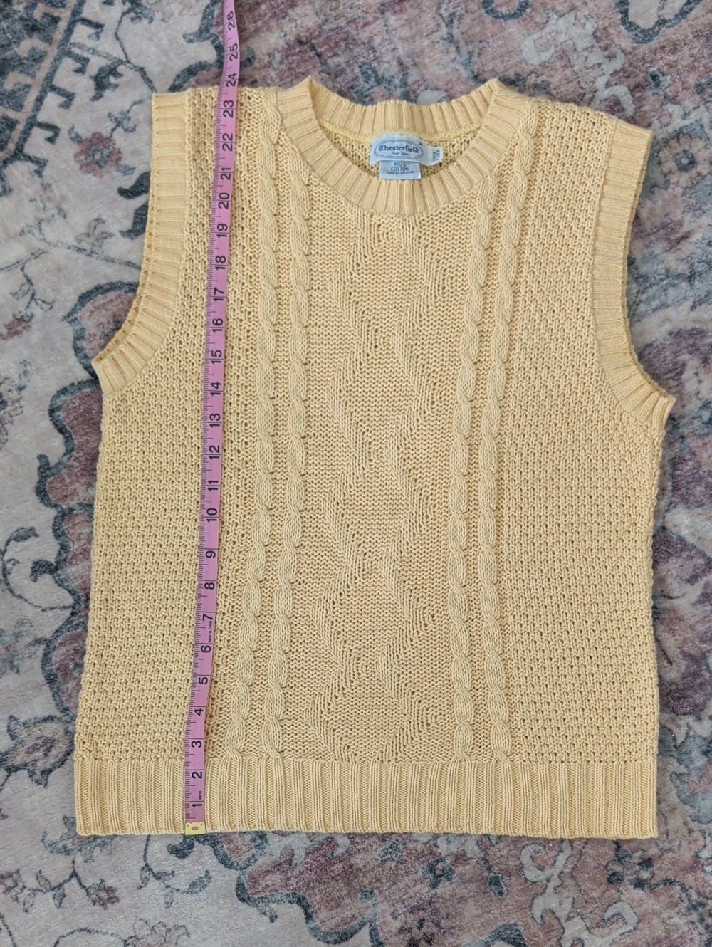 Chesterfield For Her Buttercup Yellow Sweater Vest - Picture 6 of 6